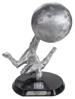 2015 World Soccer Hall of Fame (Salon De la Fama) Induction Trophy Presented To Michelle Akers (Akers LOA)
